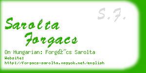 sarolta forgacs business card